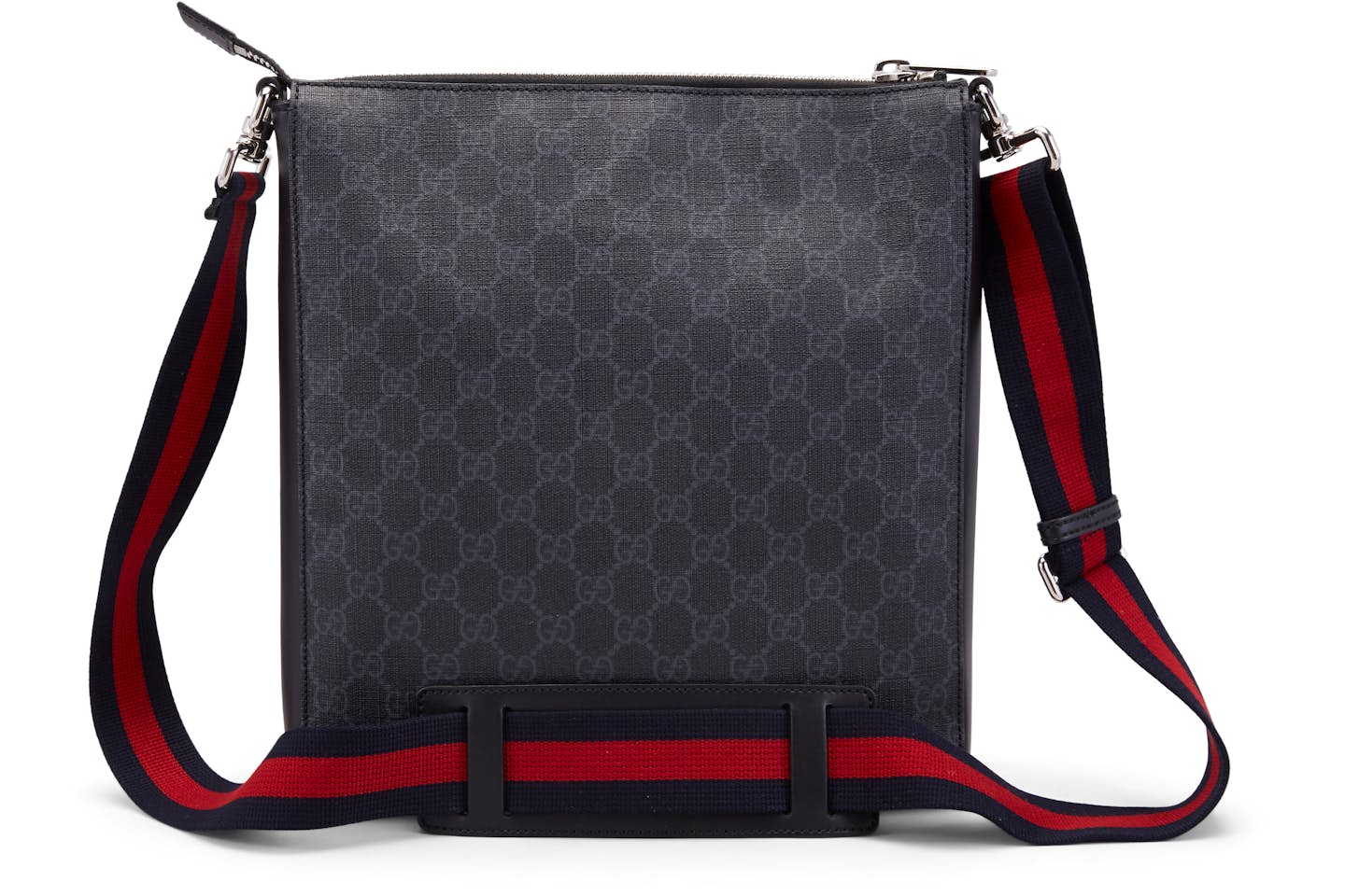 GUCCI X SUPREME GG MESSENGER BAG IN BLACK/GREY