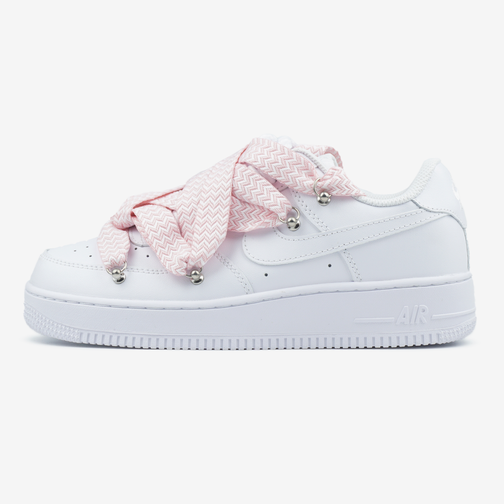 NIKE AIR FORCE 1 LOW CUSTOM LANVIN LACES PINK
