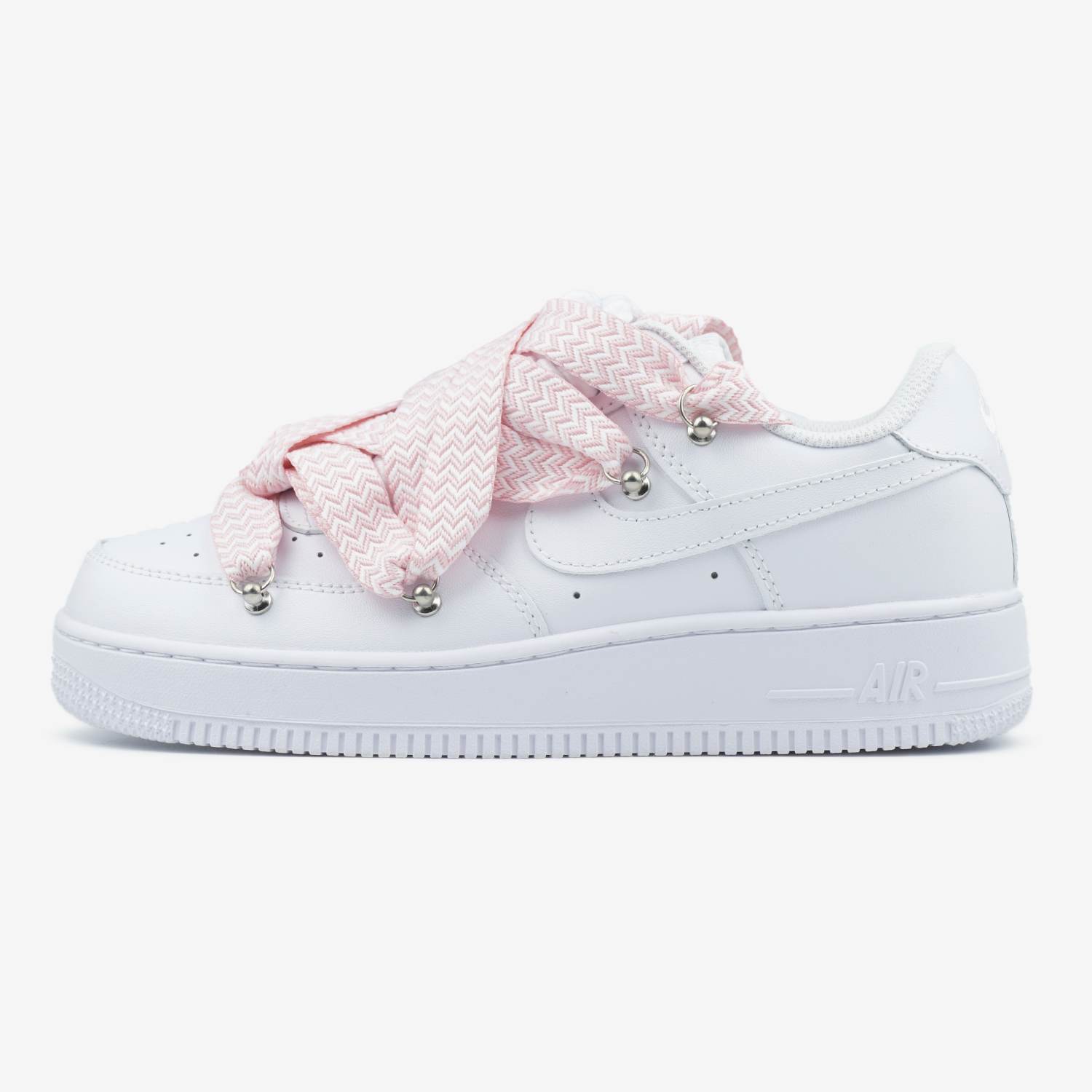 NIKE AIR FORCE 1 LOW CUSTOM LANVIN LACES PINK