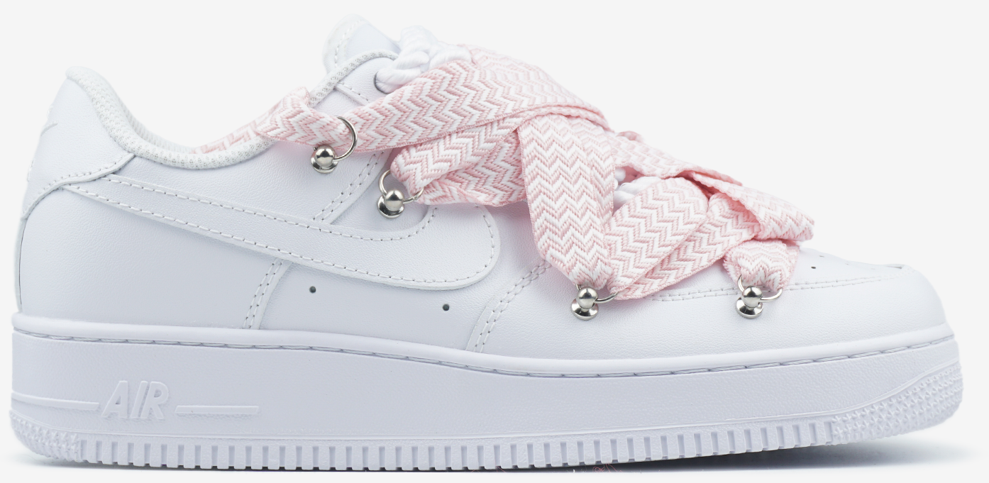 NIKE AIR FORCE 1 LOW CUSTOM LANVIN LACES PINK
