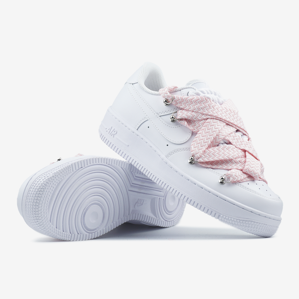 NIKE AIR FORCE 1 LOW CUSTOM LANVIN LACES PINK