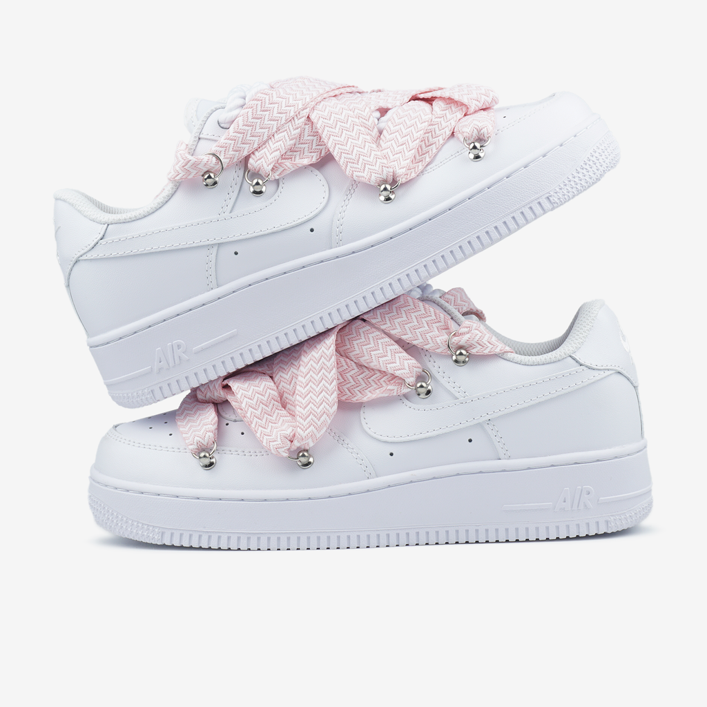NIKE AIR FORCE 1 LOW CUSTOM LANVIN LACES PINK