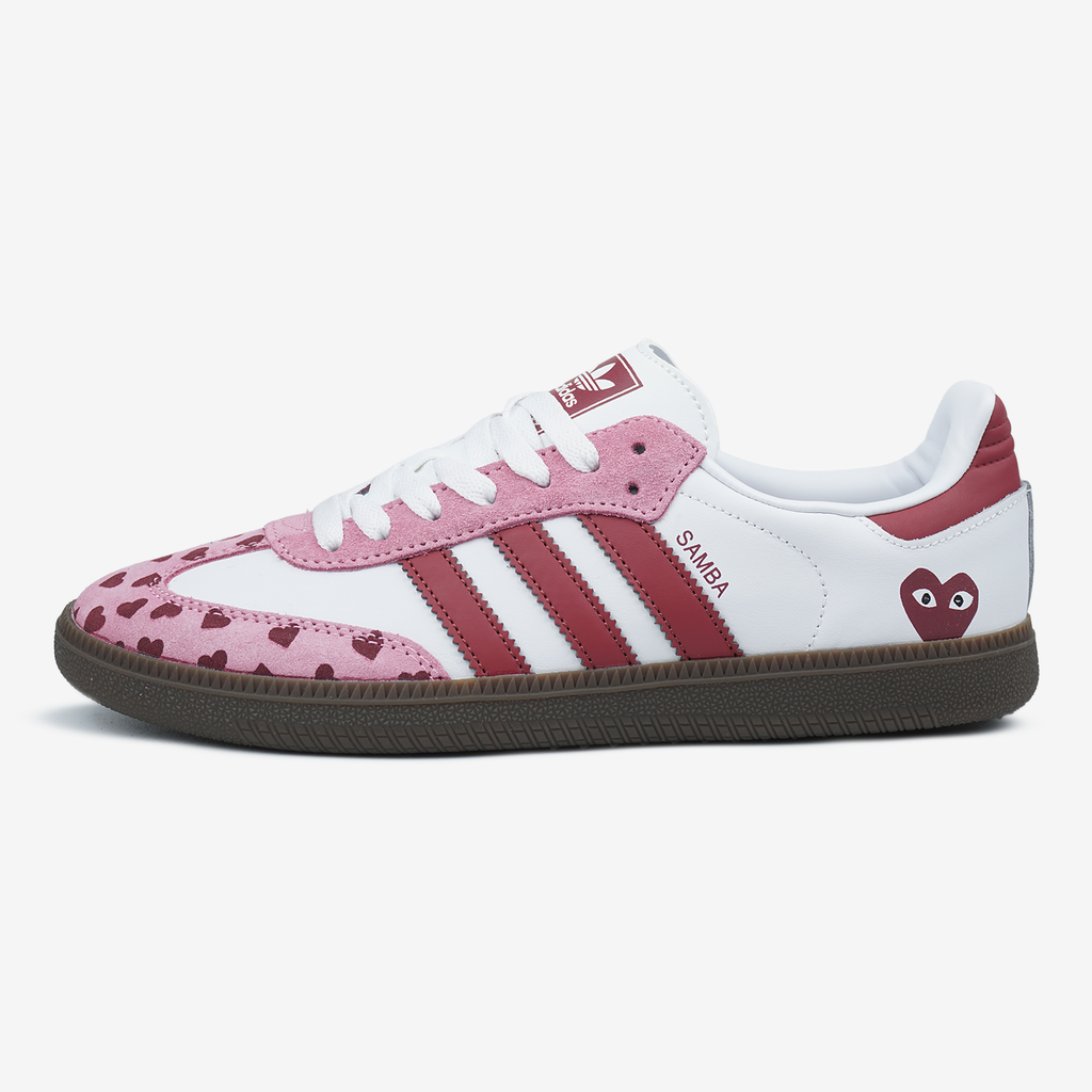 ADIDAS SAMBA X COMME DES GARÇONS PLAY IN WHITE PINK