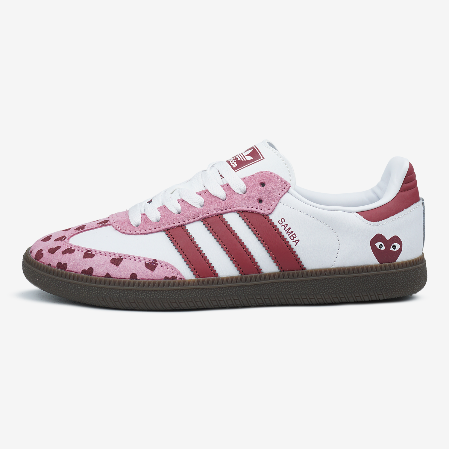 ADIDAS SAMBA X COMME DES GARÇONS PLAY IN WHITE PINK