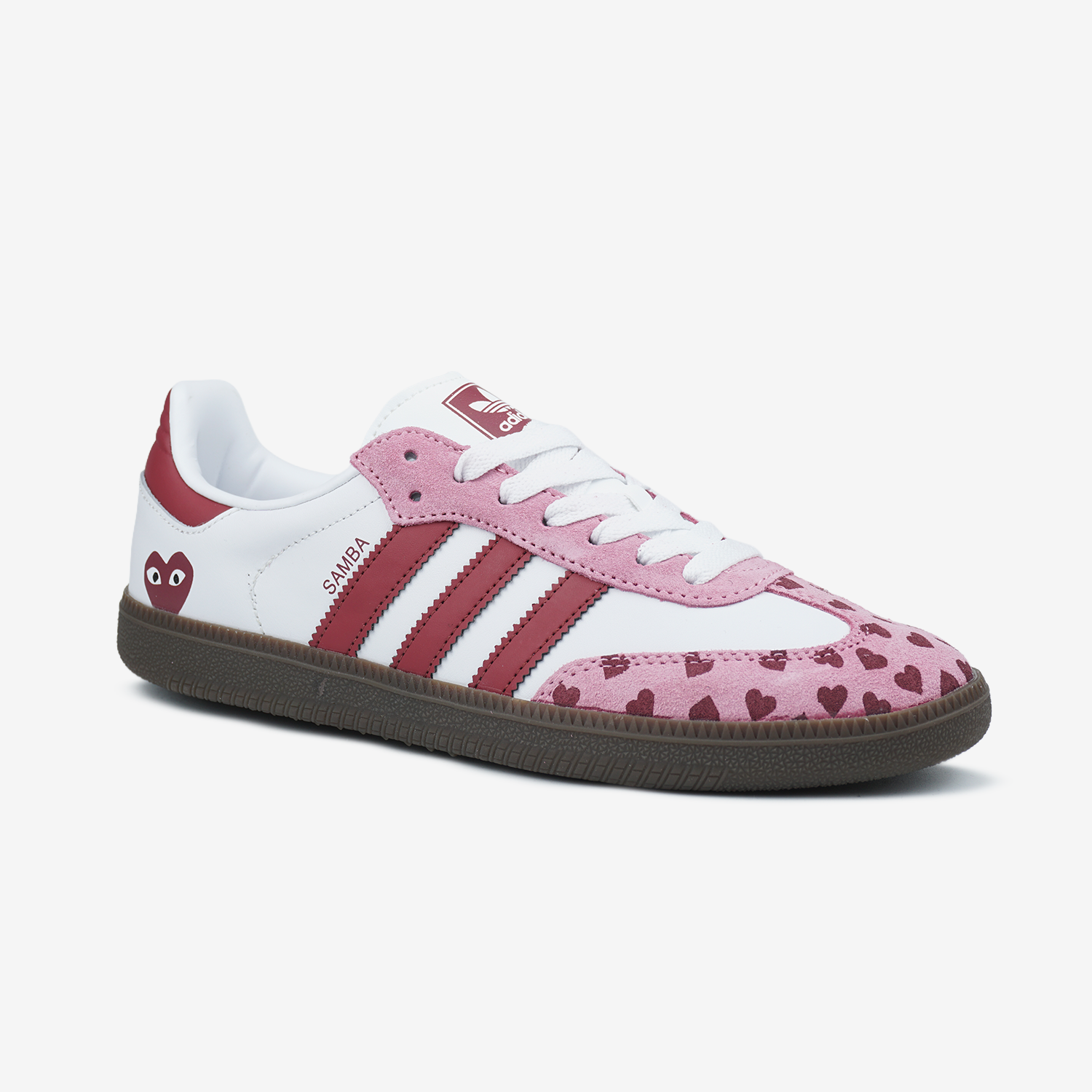 ADIDAS SAMBA X COMME DES GARÇONS PLAY IN WHITE PINK