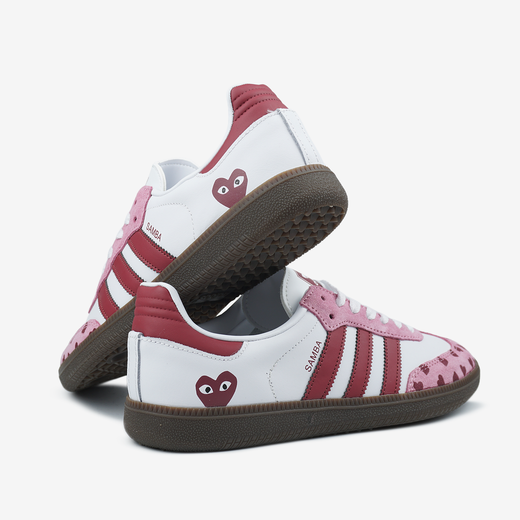 ADIDAS SAMBA X COMME DES GARÇONS PLAY IN WHITE PINK