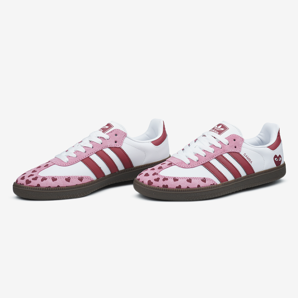 ADIDAS SAMBA X COMME DES GARÇONS PLAY IN WHITE PINK