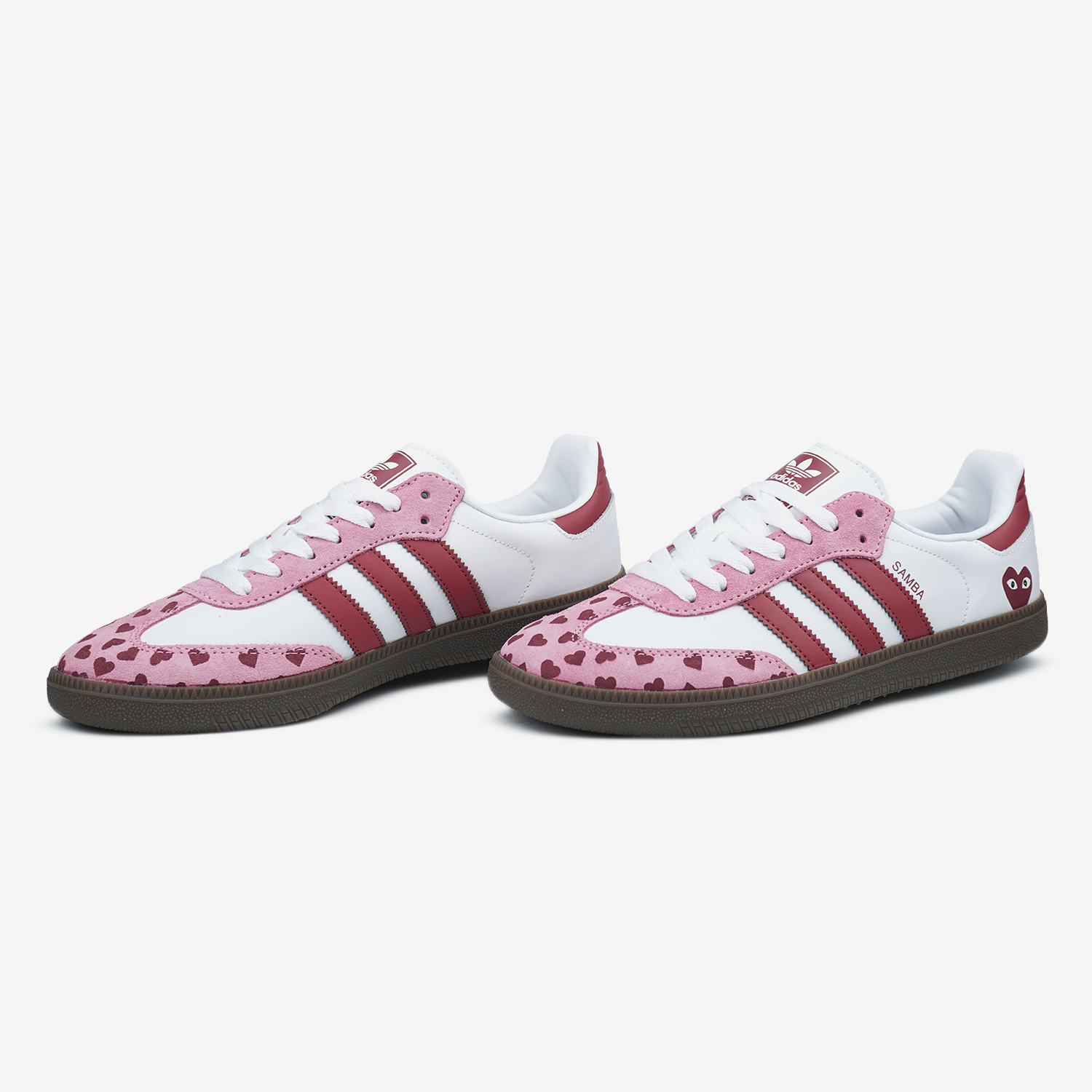 ADIDAS SAMBA X COMME DES GARÇONS PLAY IN WHITE PINK