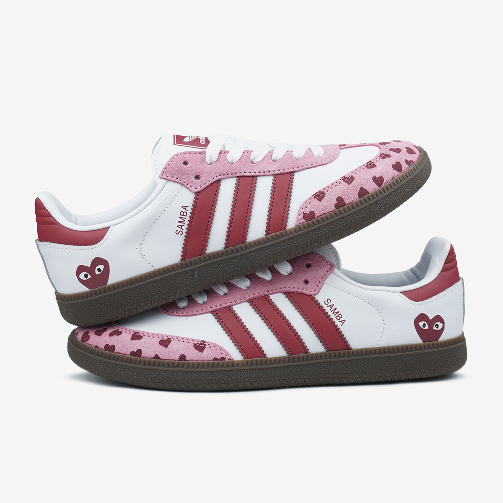ADIDAS SAMBA X COMME DES GARÇONS PLAY IN WHITE PINK
