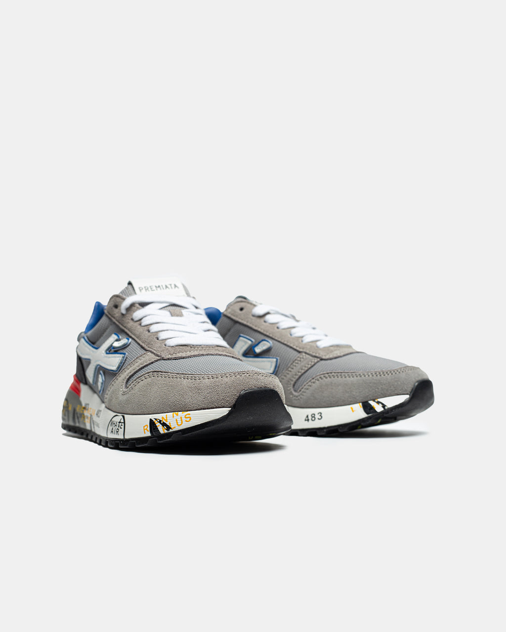 PREMIATA MICK SNEAKER IN GREY/BLUE/RED