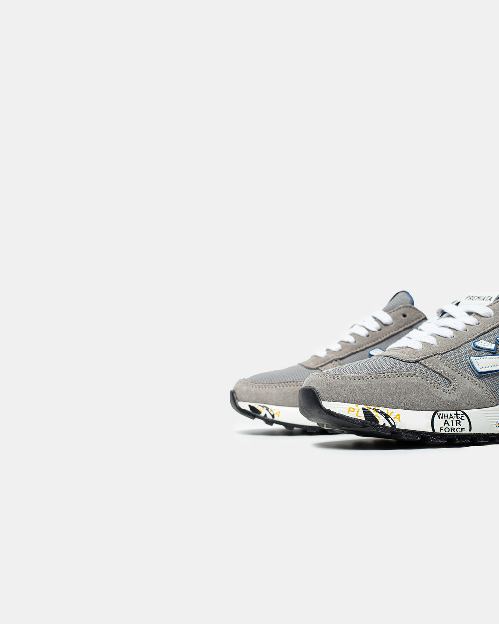PREMIATA MICK SNEAKER IN GREY/BLUE/RED