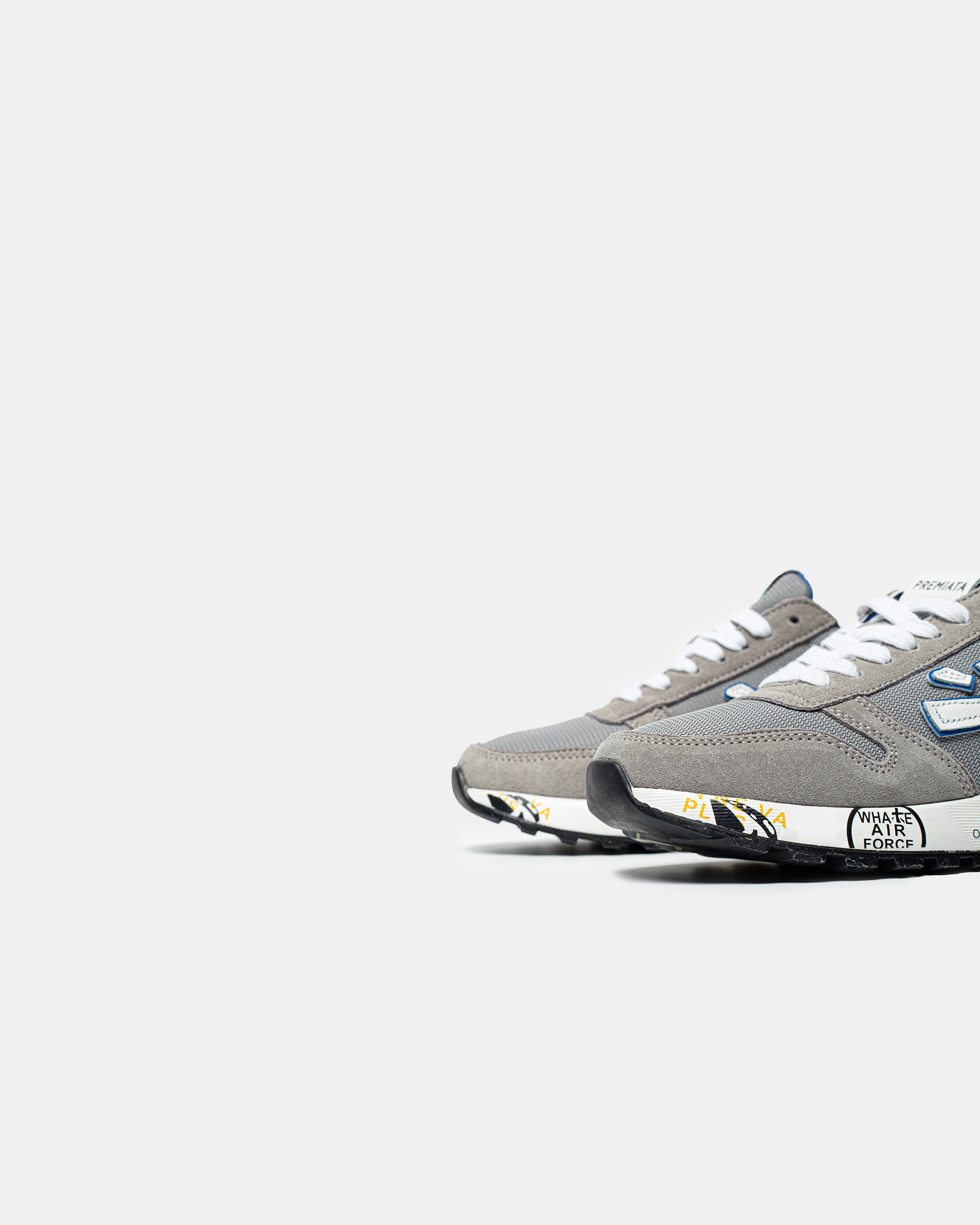 PREMIATA MICK SNEAKER IN GREY/BLUE/RED