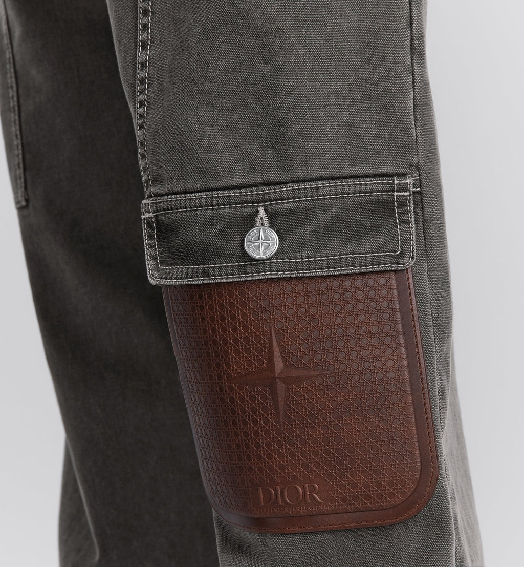 STONE ISLAND X DIOR CARGO JEANS BLACK