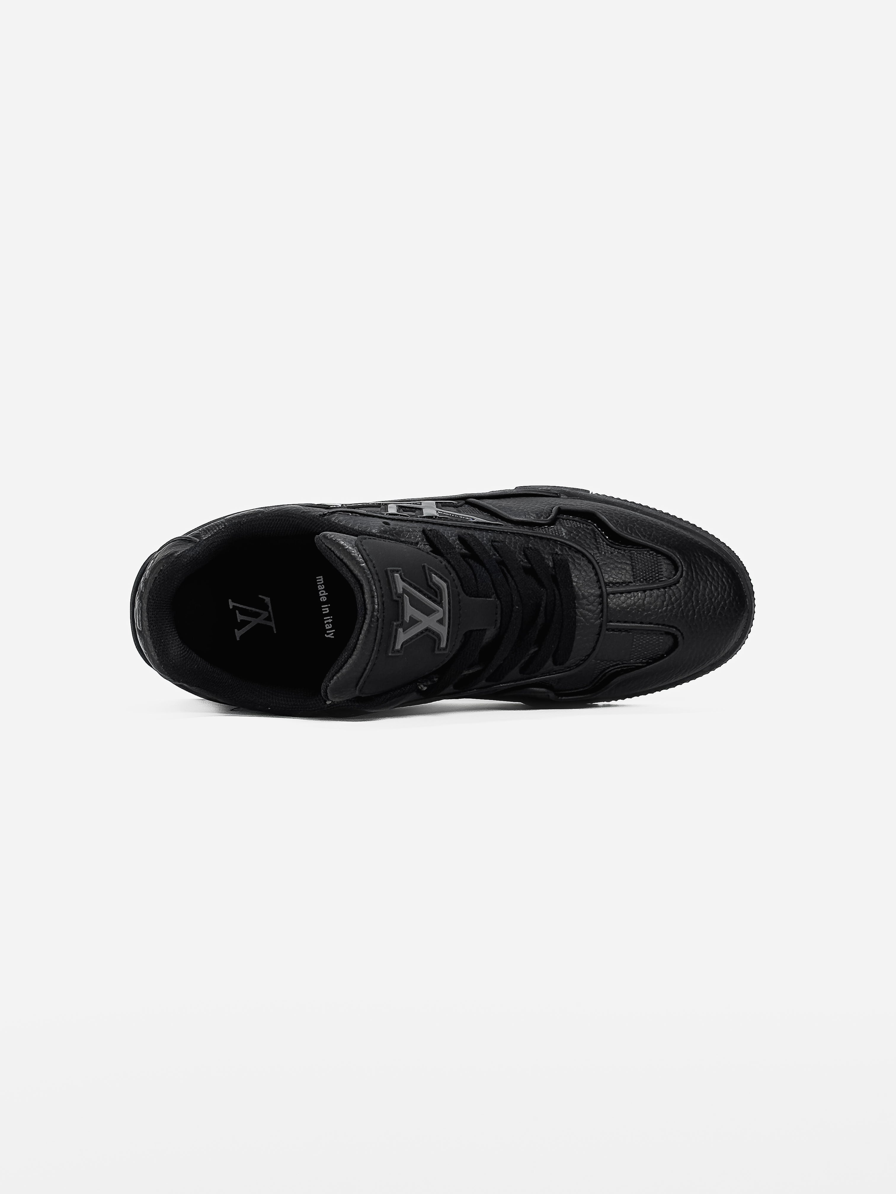 LOUIS VUITTON LOGO SKATE SNEAKER IN BLACK