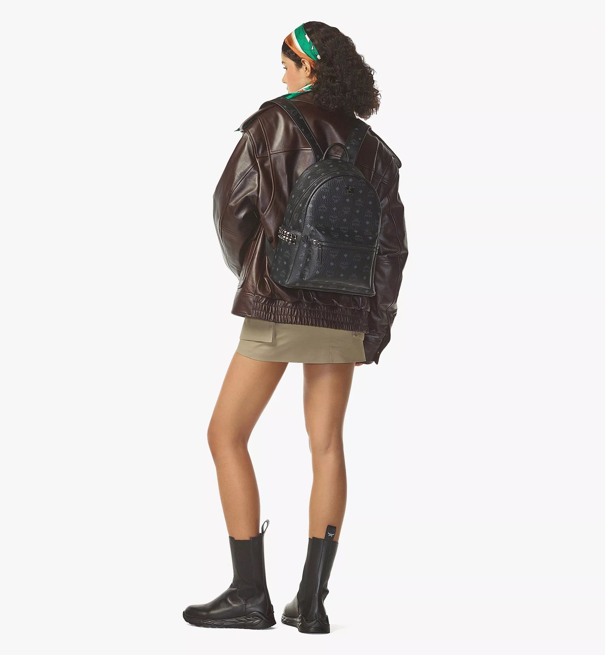 MCM STARK SIDE STUDS BACKPACK IN VISETOS