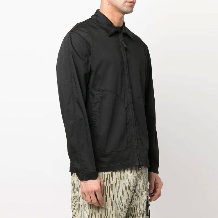 STONE ISLAND GHOST PIECES OVERSHIRT IN BLACK