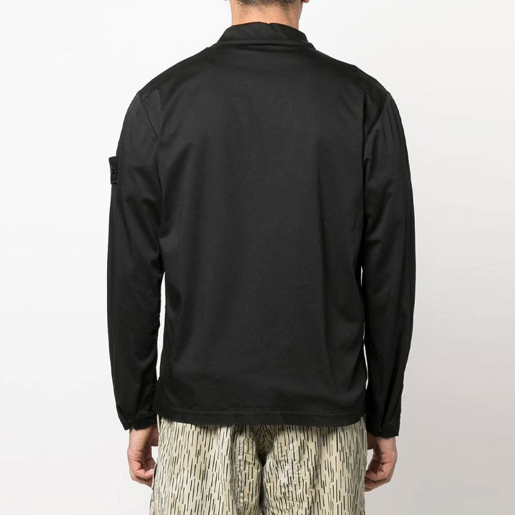 STONE ISLAND GHOST PIECES OVERSHIRT IN BLACK