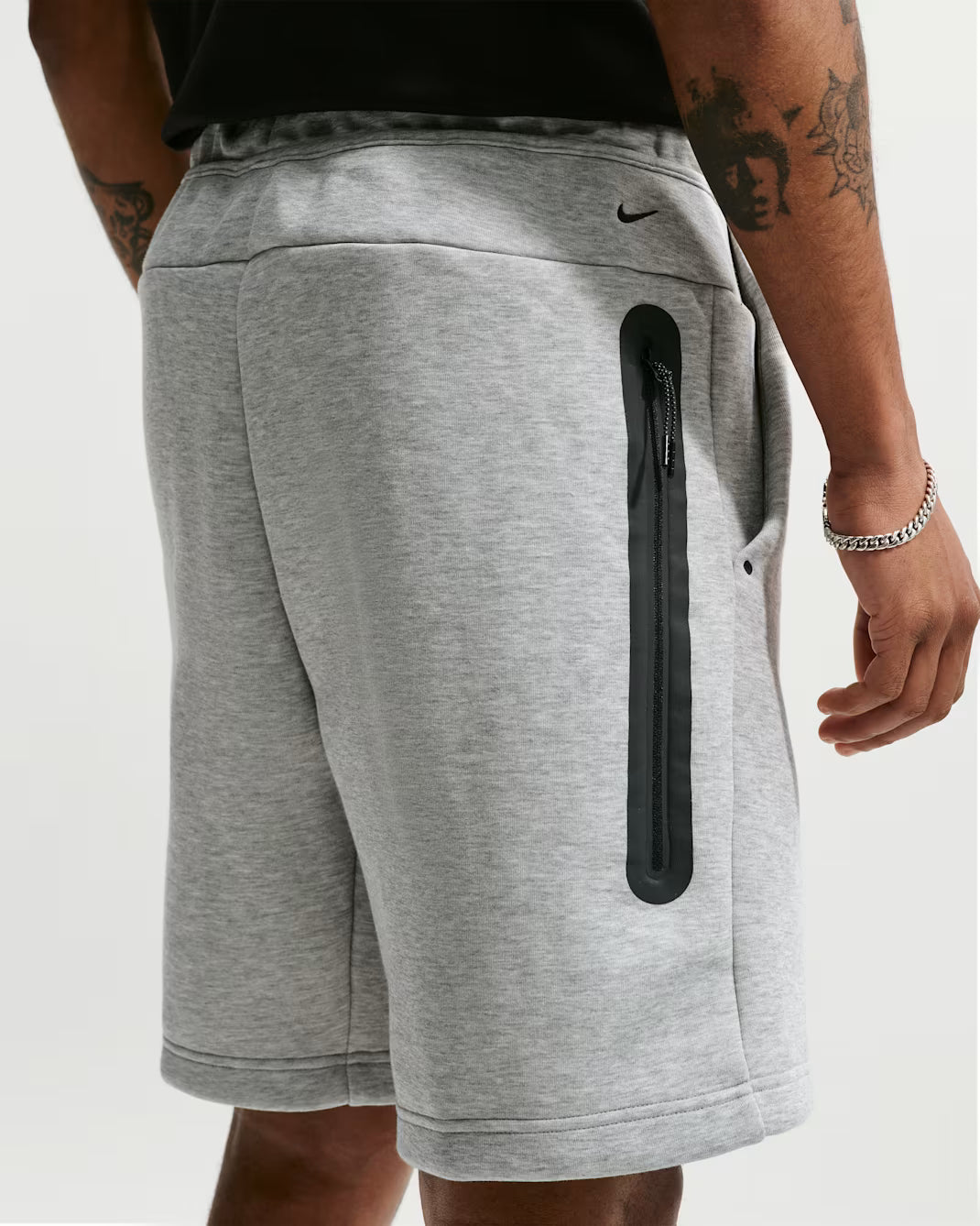 NIKE SPORTSWEAR TECH FLEECE SHORTS 'DARK GREY HEATHER/BLACK'