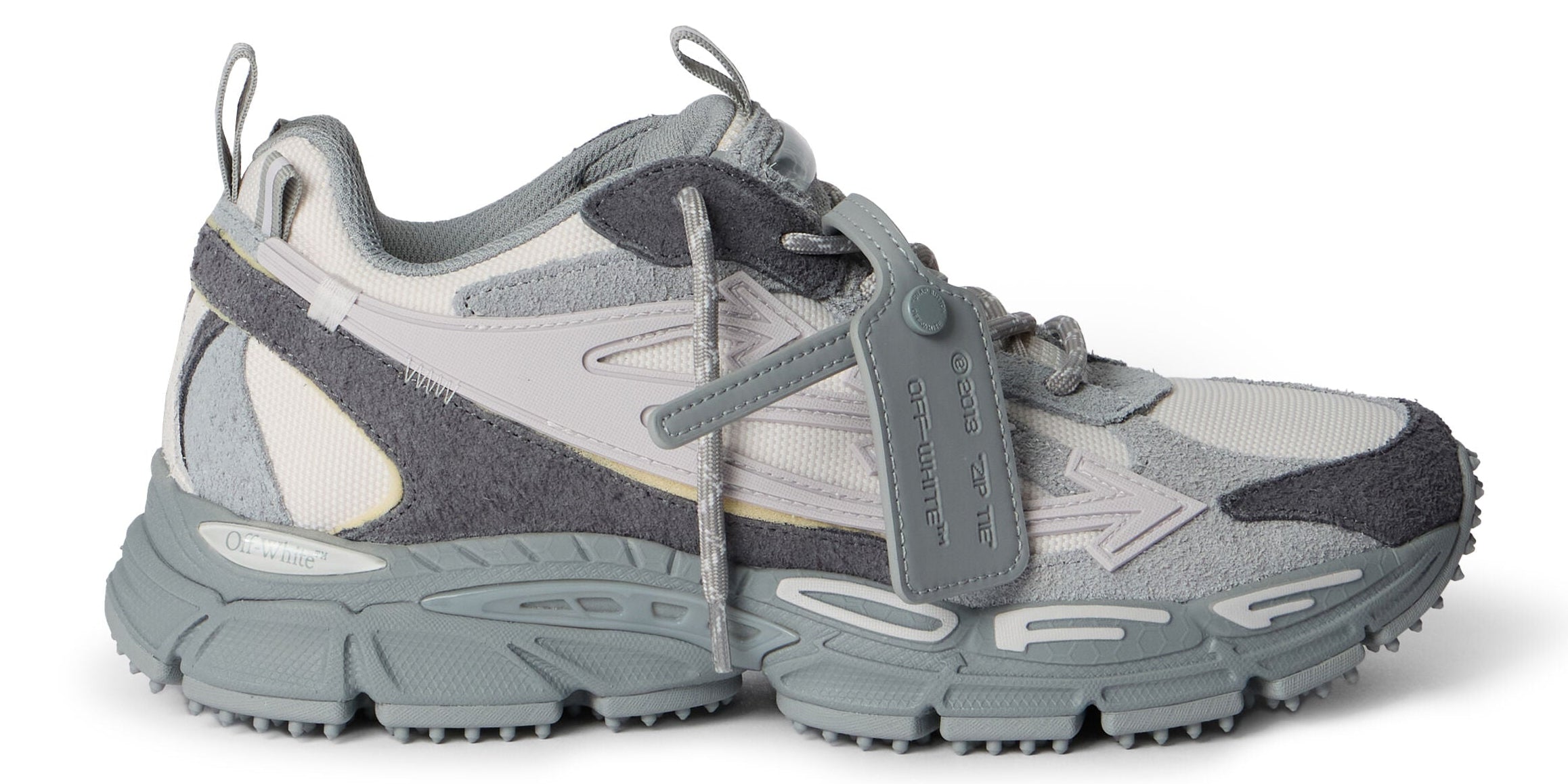 OFF-WHITE BE RIGHT BACK SUEDE IN GREY MELANGE - LIGHT GREY
