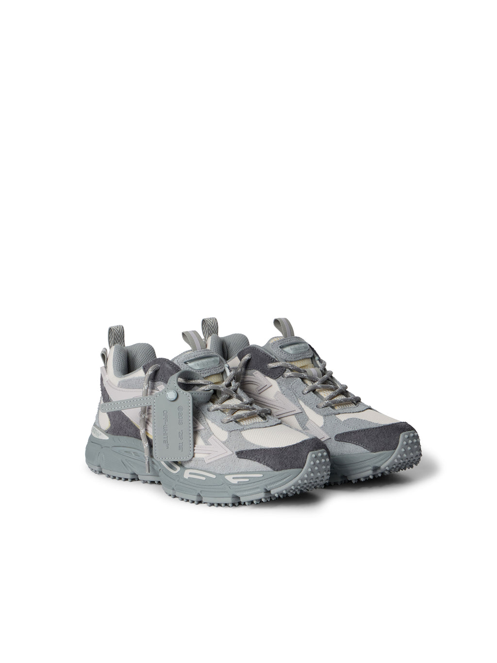 OFF-WHITE BE RIGHT BACK SUEDE IN GREY MELANGE - LIGHT GREY