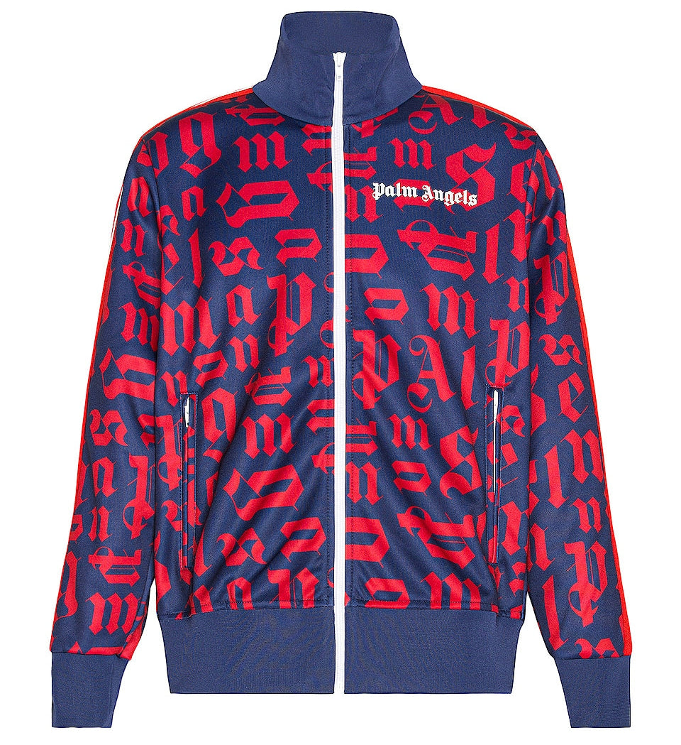 PALM ANGELS TRACK JACKET IN BLUE/RED