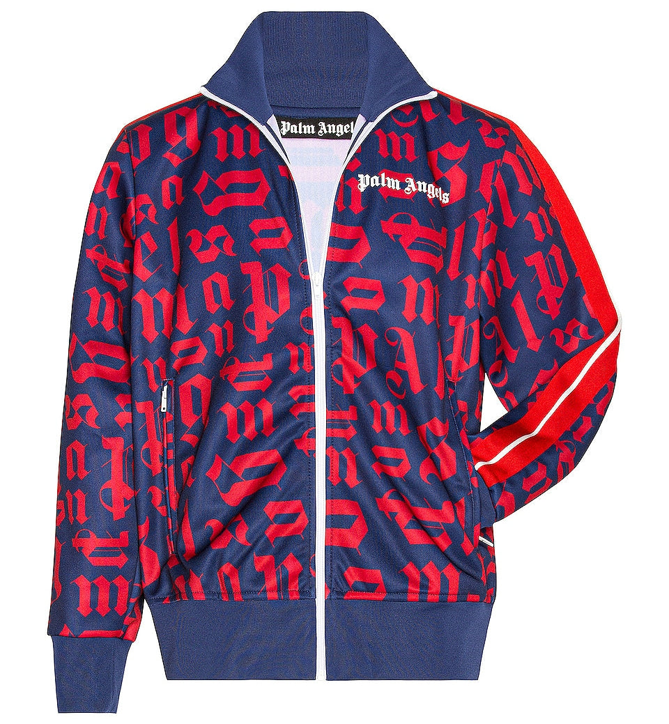 PALM ANGELS TRACK JACKET IN BLUE/RED