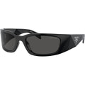 PRADA PRA14S SUNGLASSES IN BLACK/DARK GREY LENSES