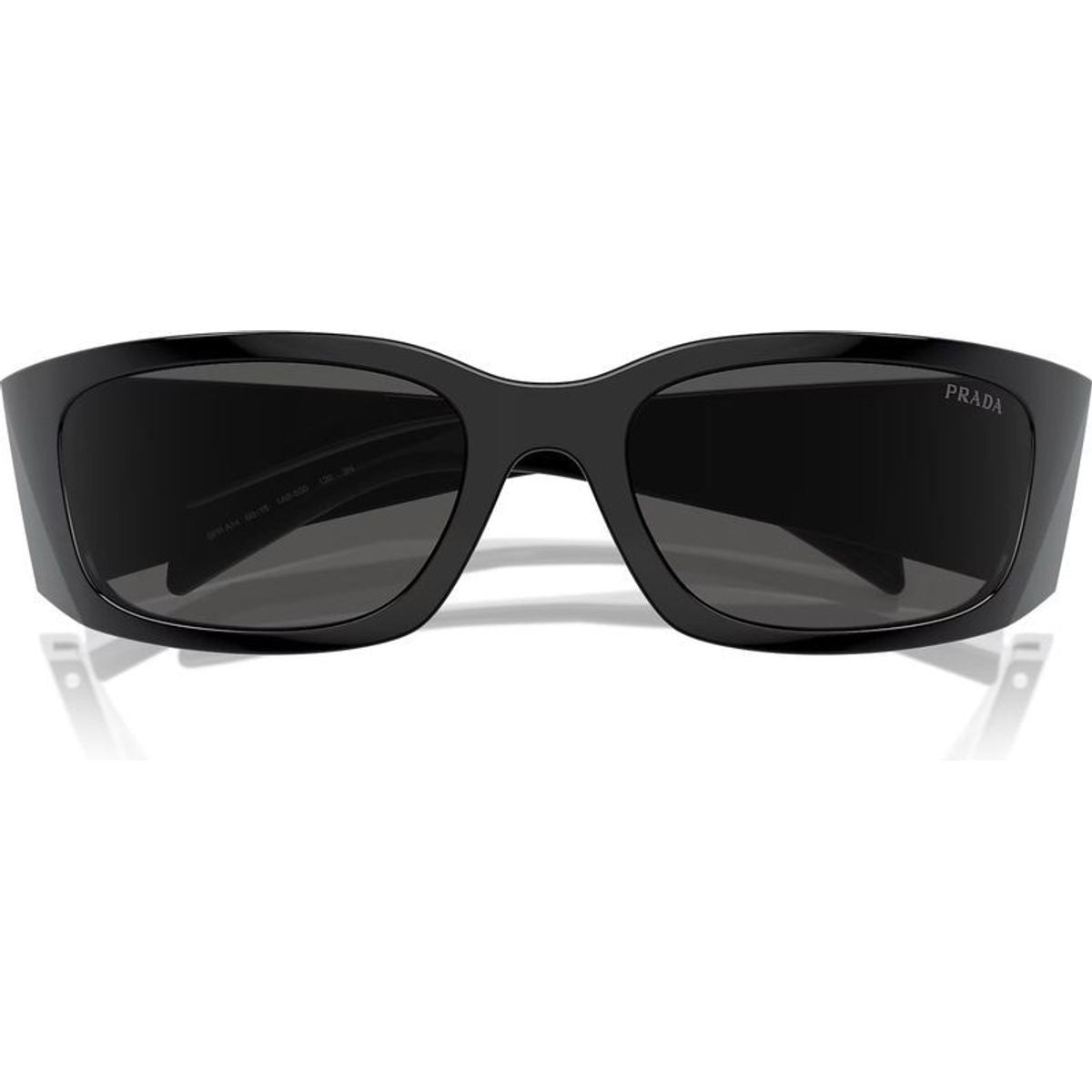 PRADA PRA14S SUNGLASSES IN BLACK/DARK GREY LENSES
