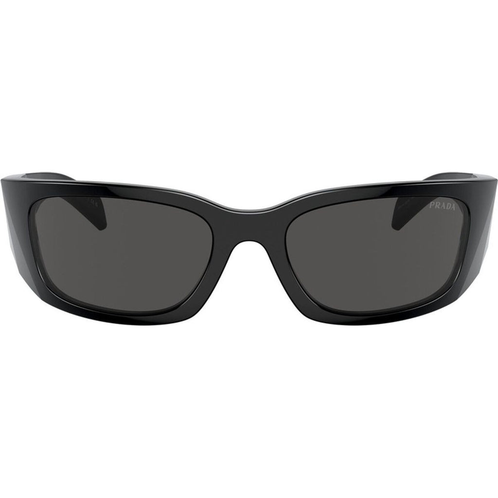 PRADA PRA14S SUNGLASSES IN BLACK/DARK GREY LENSES