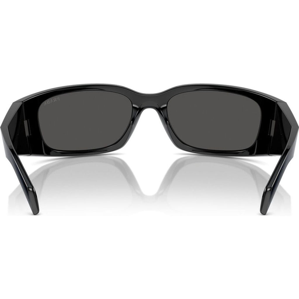 PRADA PRA14S SUNGLASSES IN BLACK/DARK GREY LENSES