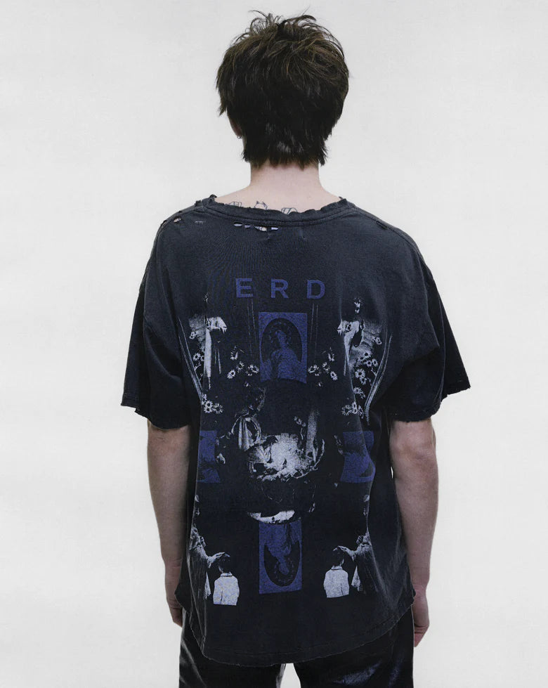 ENFANTS RICHES DÉPRIMÉS HOLLYWOOD COURONNE T-SHIRT IN WASHED BLACK