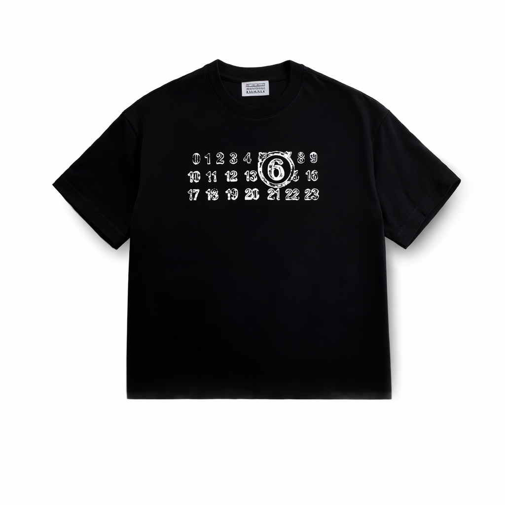 MAISON MARTIN MARGIELA LOGO T-SHIRT IN BLACK