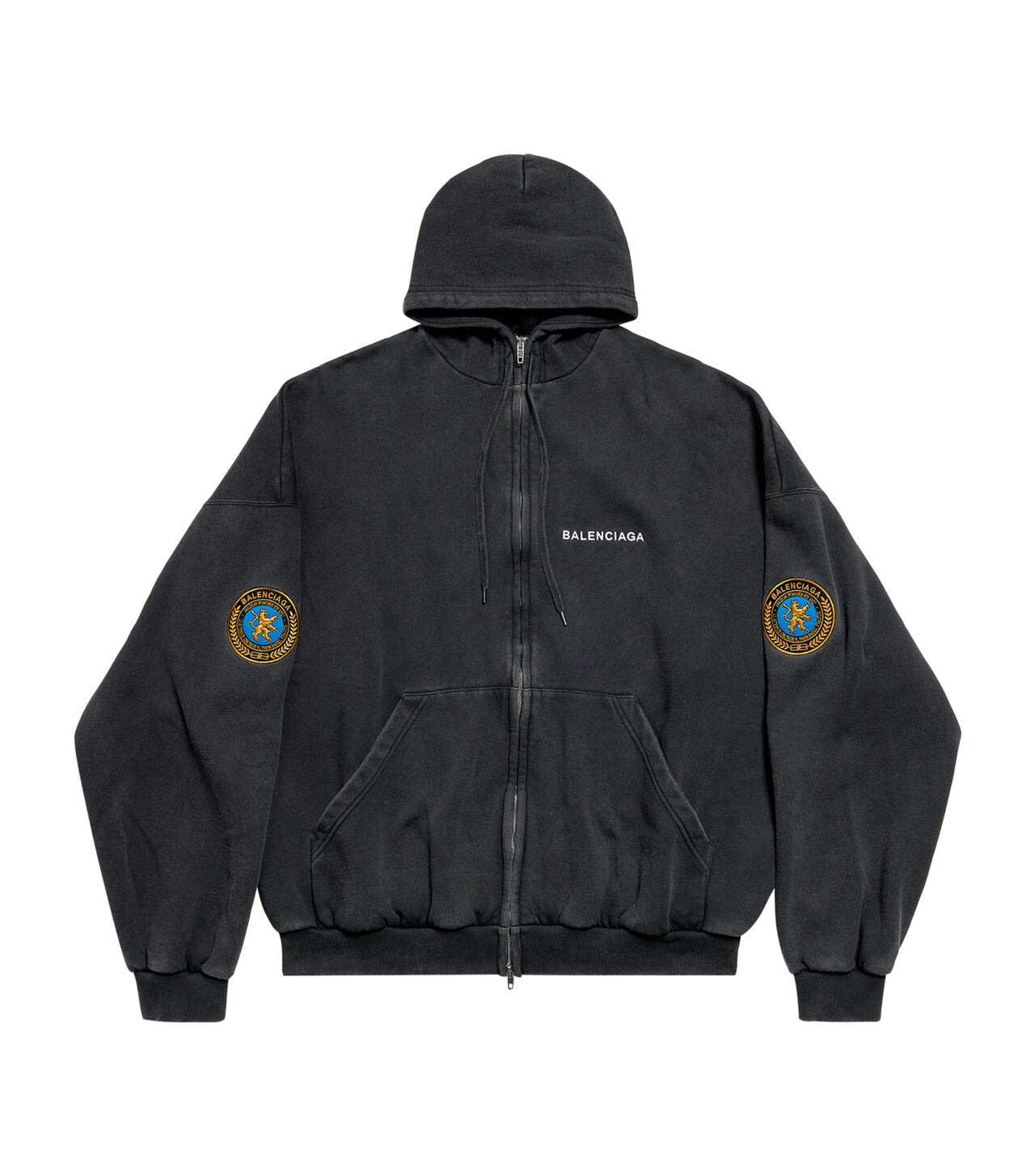 BALENCIAGA COTTON UNIFORM PATCH HOODIE