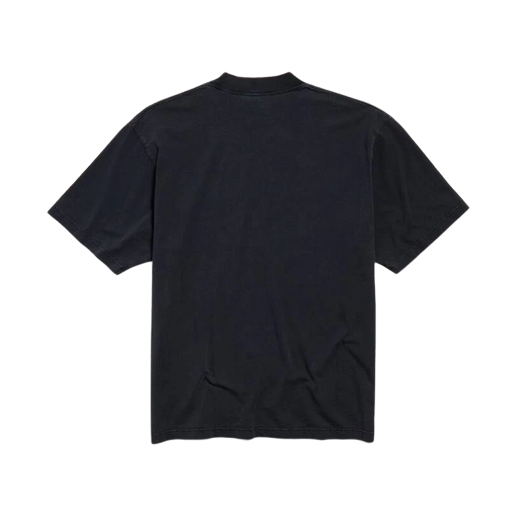 BALENCIAGA I LOVE PARIS MEDIUM FIT T-SHIRT BLACK FADED
