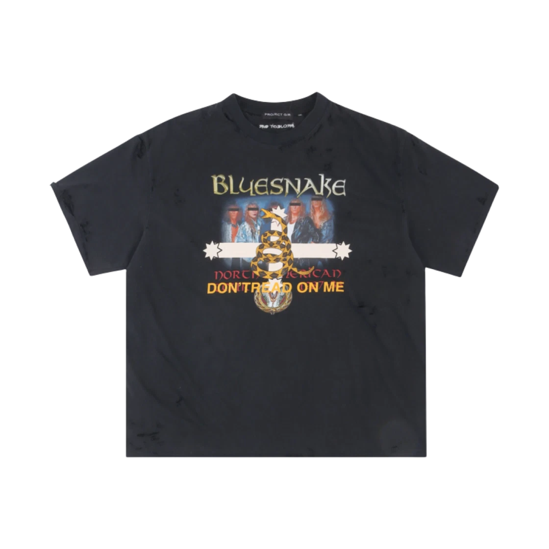 PROJECT G/R BLUESNAKE WASHED T-SHIRT BLACK