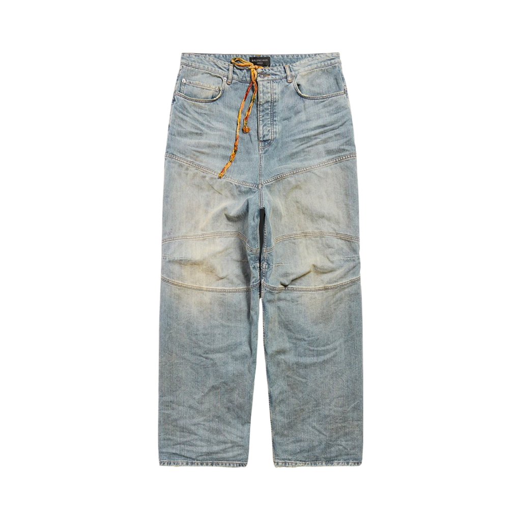 BALENCIAGA GEORGE V BAGGY PANTS LIGHT BLUE
