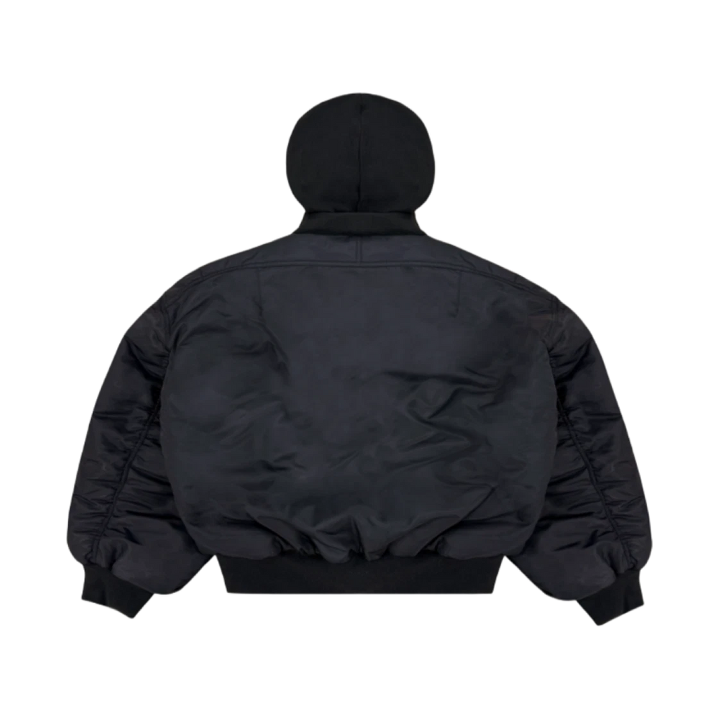 PROJECT G/R REVERSIBLE HOODIE MA-1 JACKET BLACK RED