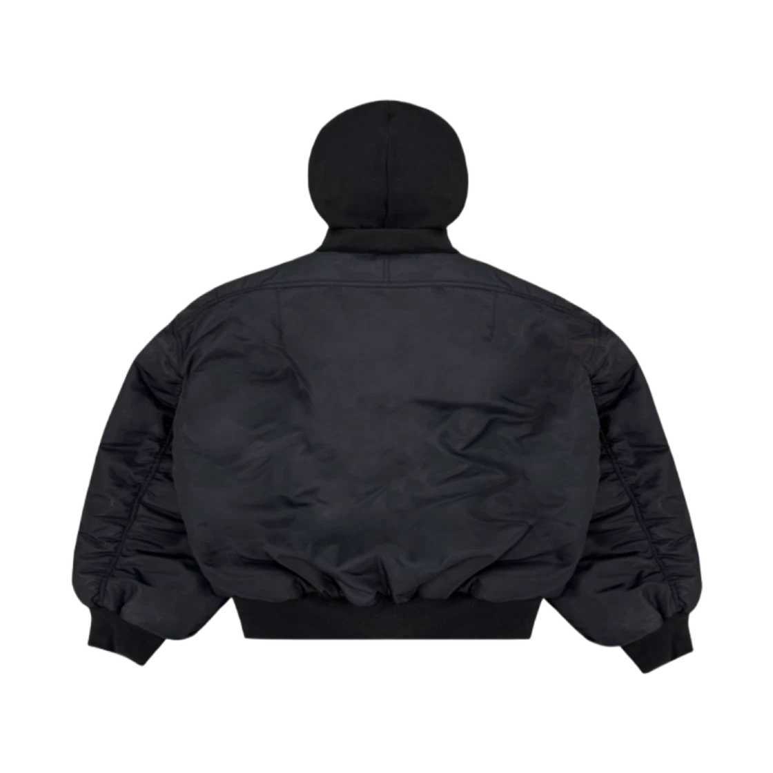 PROJECT G/R REVERSIBLE HOODIE MA-1 JACKET BLACK RED