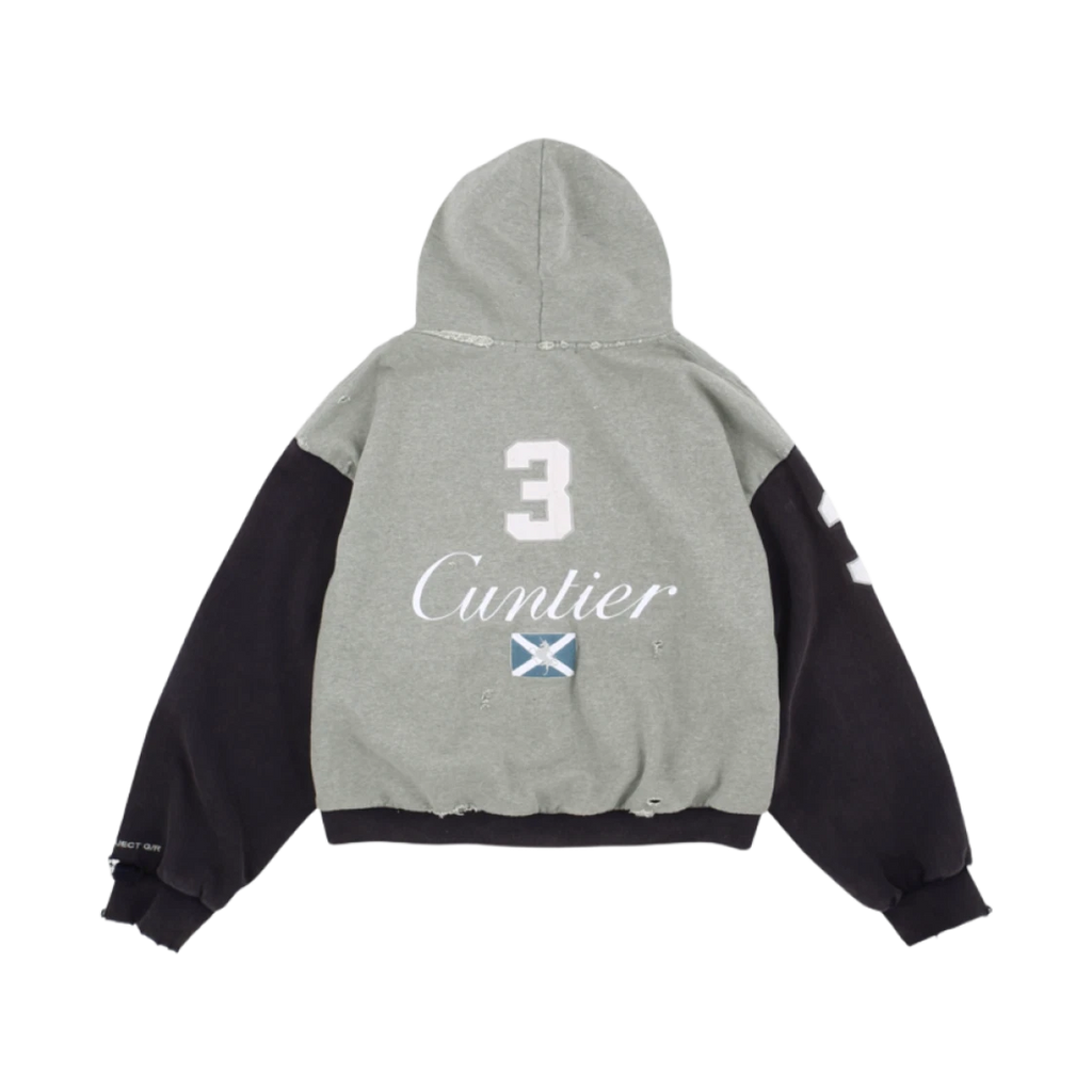 PROJECT G/R CUNTIER ZIP HOODIE MELANGE GREY