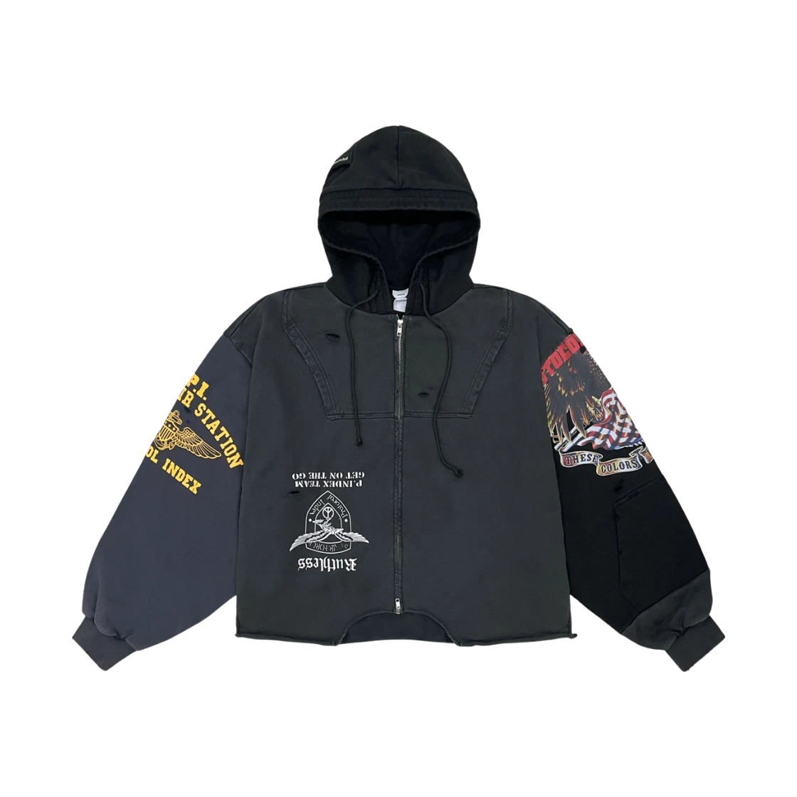PROTOCOL INDEX UPSIDE DOWN ZIP HOODIE