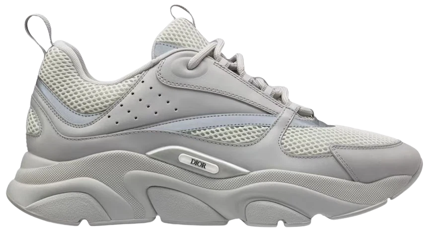 DIOR B22 SNEAKERS TECHNICAL MESH AND SMOOTH CALFSKIN GREY