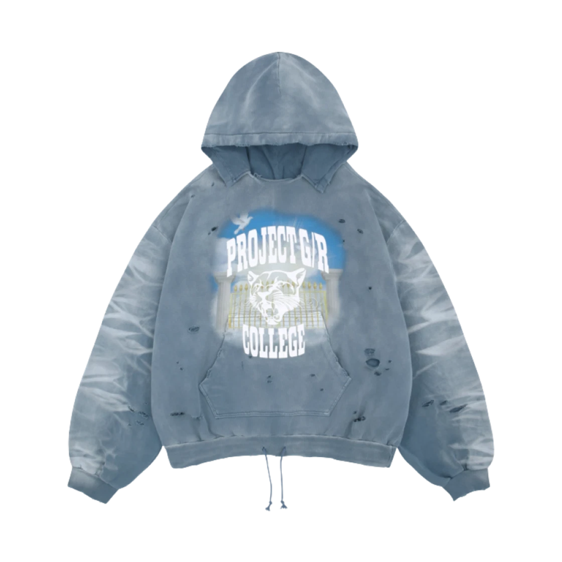 PROJECT G/R MIXED PRINTED VINTAGE HOODIE