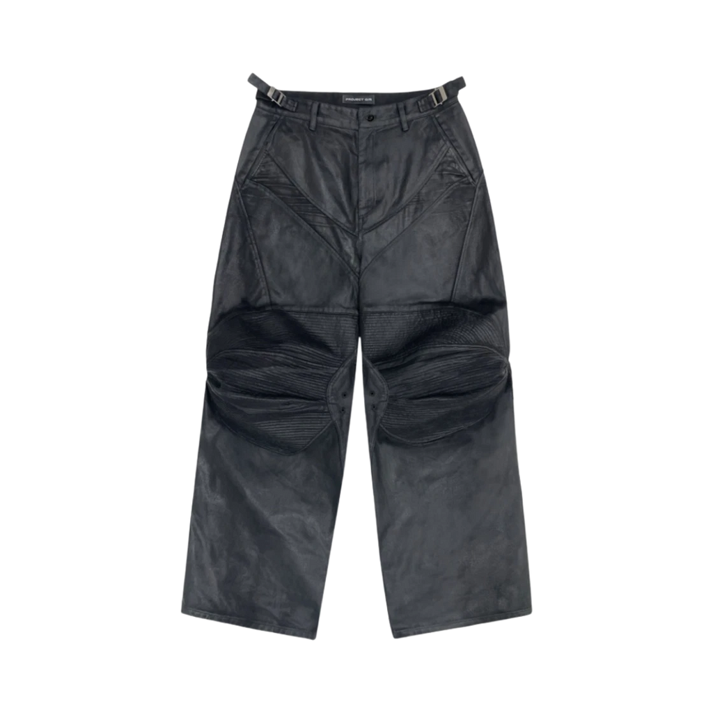 PROJECT G/R COATED BIKER ARMOURED PANTS BLACK