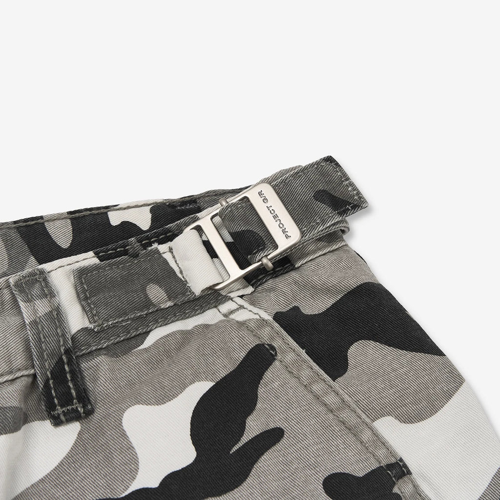 PROJECT G/R X MFM333 LAYERED SKIRT CAMO CARGO SHORTS MULTI CAMO