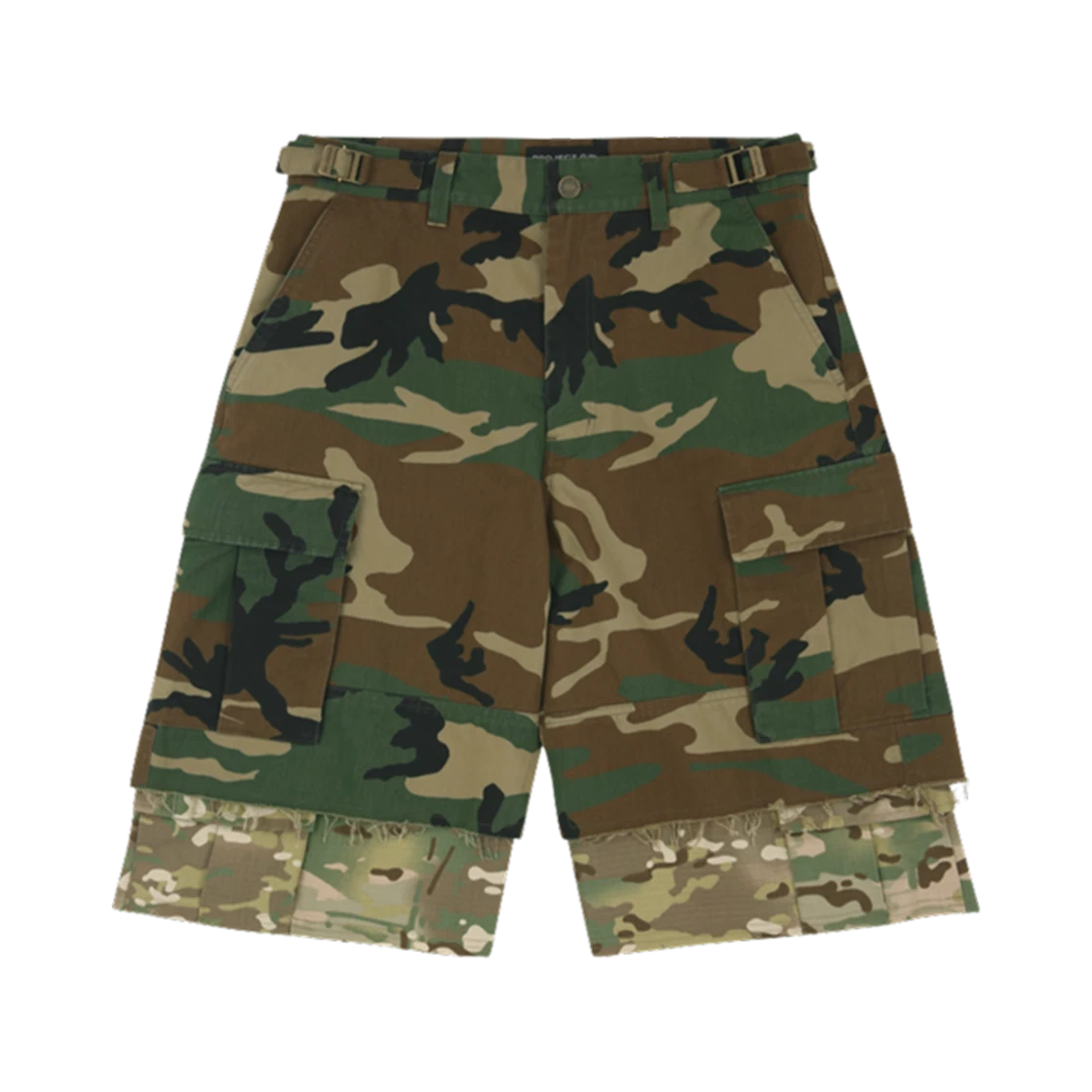 PROJECT G/R LAYERED SKIRT CARGO SHORTS CAMO