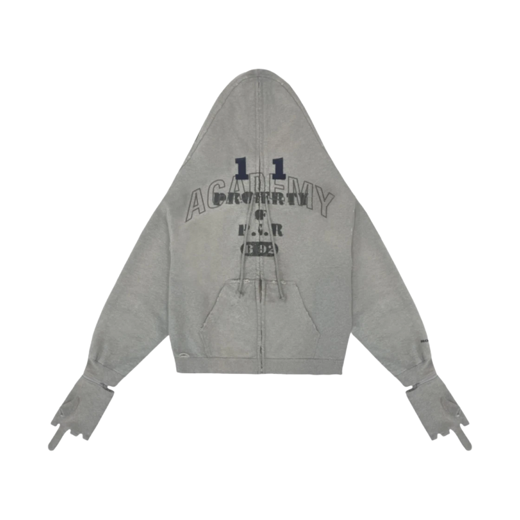 PROJECT G/R ZYGON ZIP HOODIE MELANGE GREY