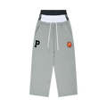PROTOCOL INDEX X VANDY THE PINK 3 LAYERED SWEATPANTS MELANGE GREY