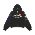 PROTOCOL INDEX X VANDY THE PINK RECONSTRUCTED ZIP HOODIE BLACK