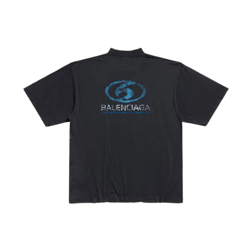 BALENCIAGA SURFER MEDIUM FIT T-SHIRT BLACK BLUE