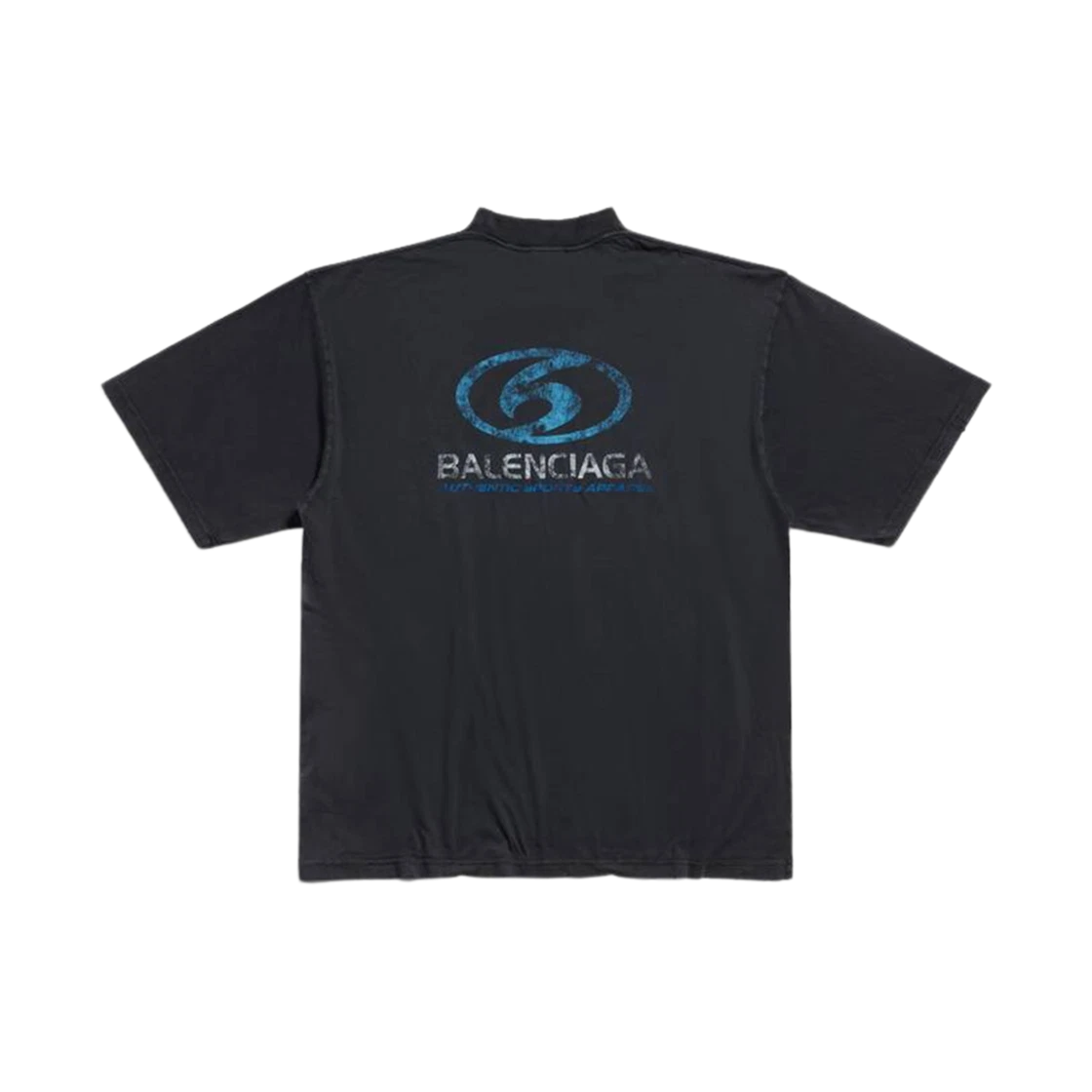 BALENCIAGA SURFER MEDIUM FIT T-SHIRT BLACK BLUE